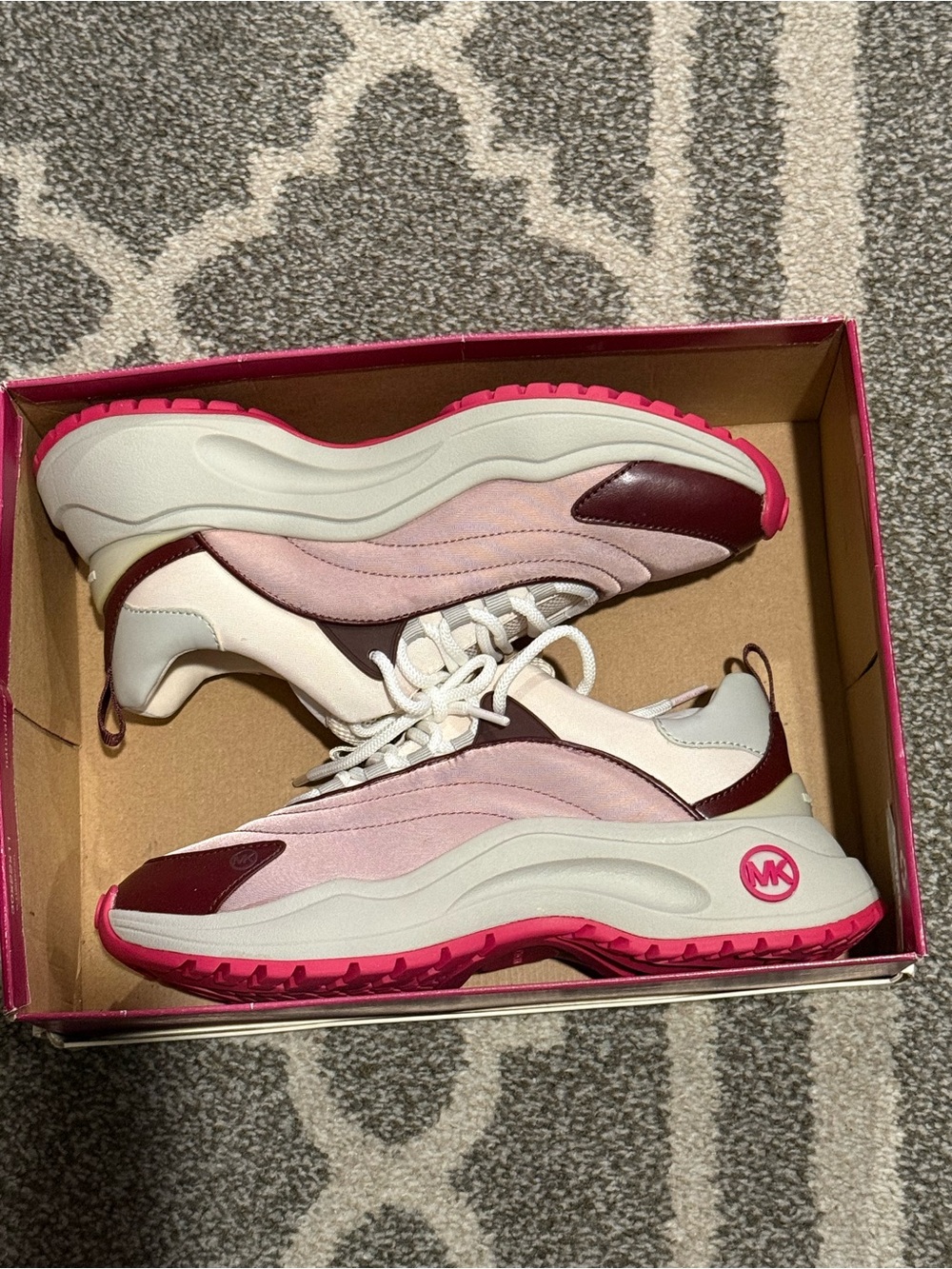 Michael Kors Leather Trainer Women’s Sneakers 6.5M/8 Women Pink